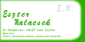 eszter malacsek business card